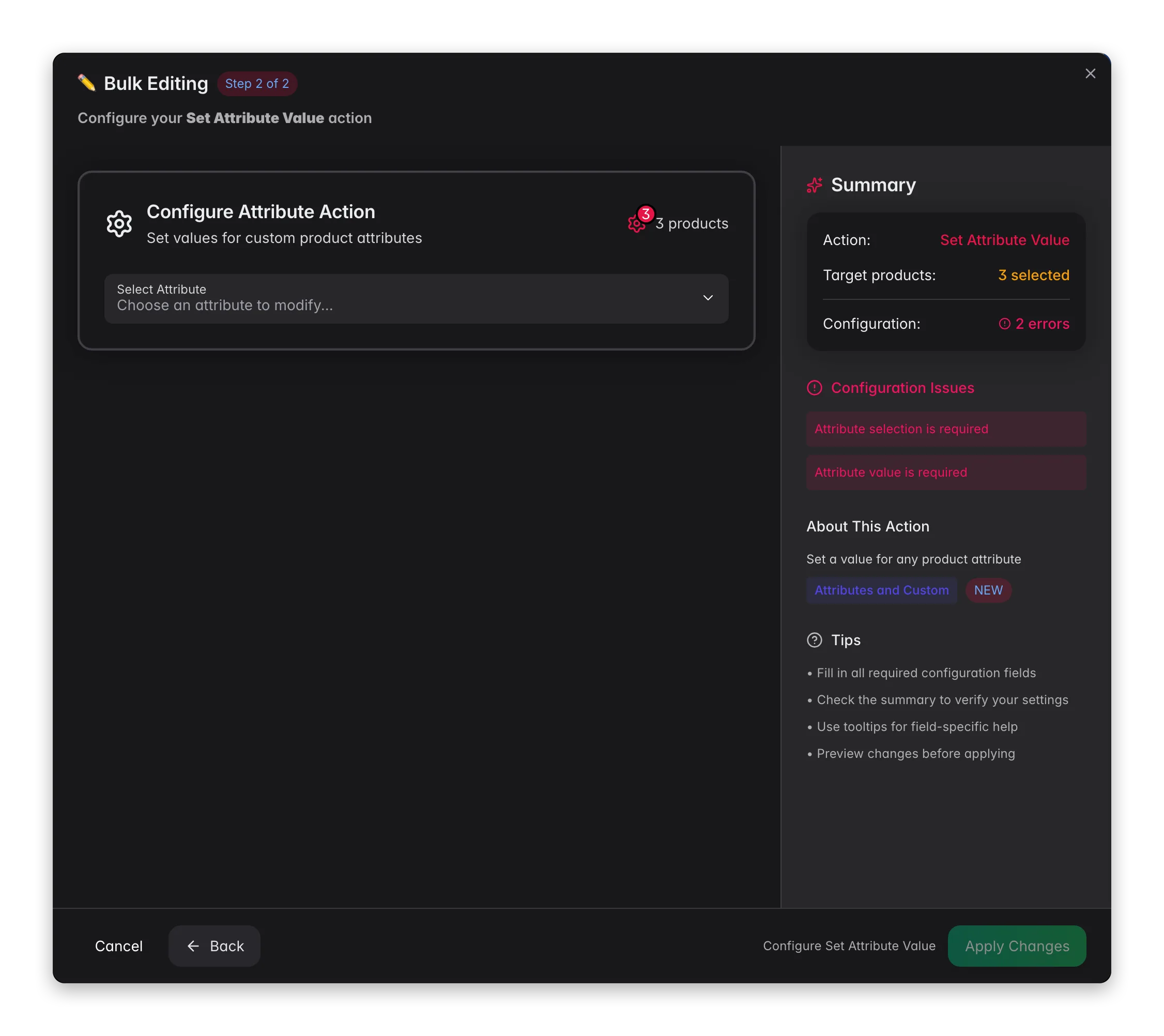 Set Attribute Value